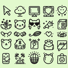 Everyday Essentials: Minimal Line Icon Set