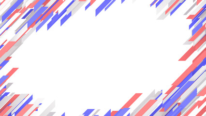 幾何学的な抽象背景　コピースペース　赤青