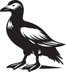 Fototapeta premium Vector Bird Logo Design, Black and White Silhouette