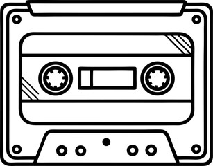 8-track tape vector white background