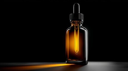 Photo Dark Glass Dropper Bottle in Spotlight 