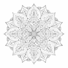 Chakra Mystical Abstract Pattern Relaxation Graphic Mandala Art Illustration with Intricate Patterns and Spiritual Design for Meditation and Decoration