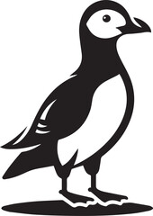 Fototapeta premium Vector Bird Logo Design, Black and White Silhouette