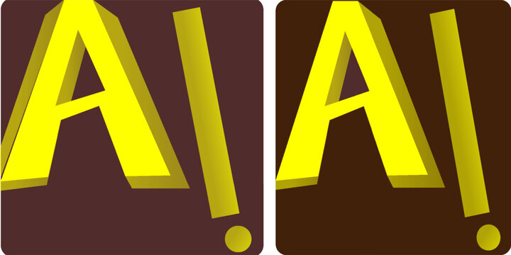 adobe illustrator 3d icon isolated on the white background