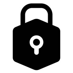 Hexagon Padlock Security Icon