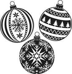 Fototapeta premium christmas ornament ball snowflake tree winter art