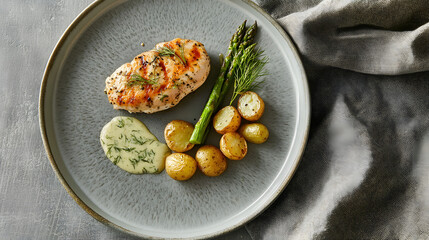 food, meal, plate, vegetable, dinner, meat, salad, dish, fish, cuisine, healthy, fried, delicious, green, restaurant, white, salmon, chicken, fresh, gourmet, cheese, lunch, sauce, rice, appetizer