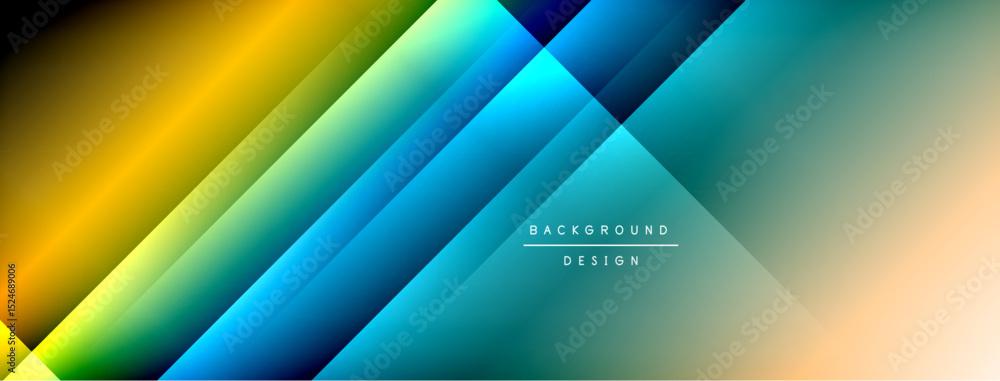 Fototapete Abstract gradient background. Diagonal lines create dynamic visual effect. Bright colors blend smoothly, offering modern design element.