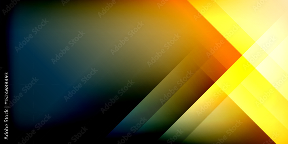 Leinwandbilder Abstract light leaks, vibrant colors blend. Diagonal shapes create dynamic visual effect against dark background. Modern design element.