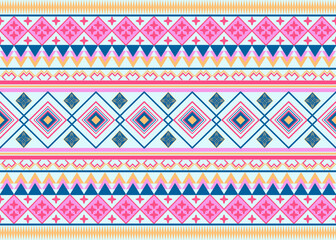 Sweet color with tribal traditional ethnic Navajo seamless pattern.
