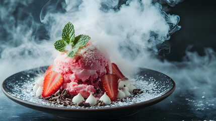 food, dessert, strawberry, cream, fruit, sweet, fresh, berry, white, strawberries, ice cream, delicious, red, cake, healthy, cheese, plate, ice, tasty, dairy, berries, chocolate, snack, gourmet, raspb