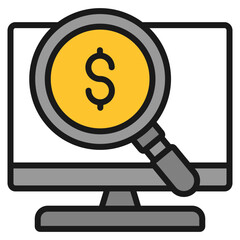 Cost Tracker Icon For Design Elements