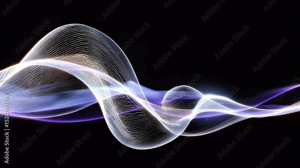 Poster abstract flowing lines design