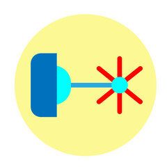 Laser Sensor Vector Flat Icon Design