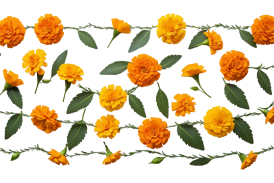 Marigold Flower Garland vibrant floral decoration