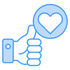 Engagement Blue Icon Element For Design