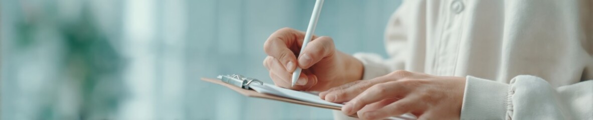 Fototapeta premium Industrial Safety Drill Inspection Compliance Auditor Writing on Clipboard during Factory Quality Control - Modern Workplace Risk Prevention and Regulatory Oversight