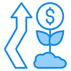 Investment Path Icon For Design Elements