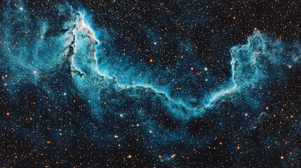 Fototapeta premium The breathtaking tararoa nebula captured in stunning detail highlighting its ethereal cosmic beauty.