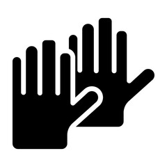 Obraz premium Gloves Vector Glyph Icon Design