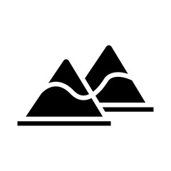 Mountain Vector Glyph Icon Design