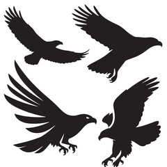  eagle flying silhouette