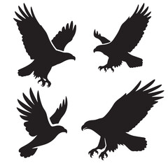  eagle flying silhouette
