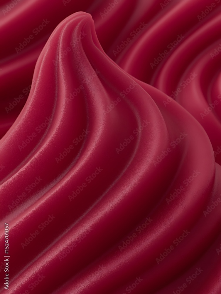 Poster abstract macro image featuring swirling textures in a luscious red hue