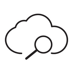 cloud search icon ilustration