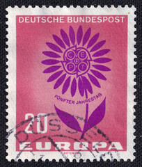 Flower on a 1964 Germany postage stamp