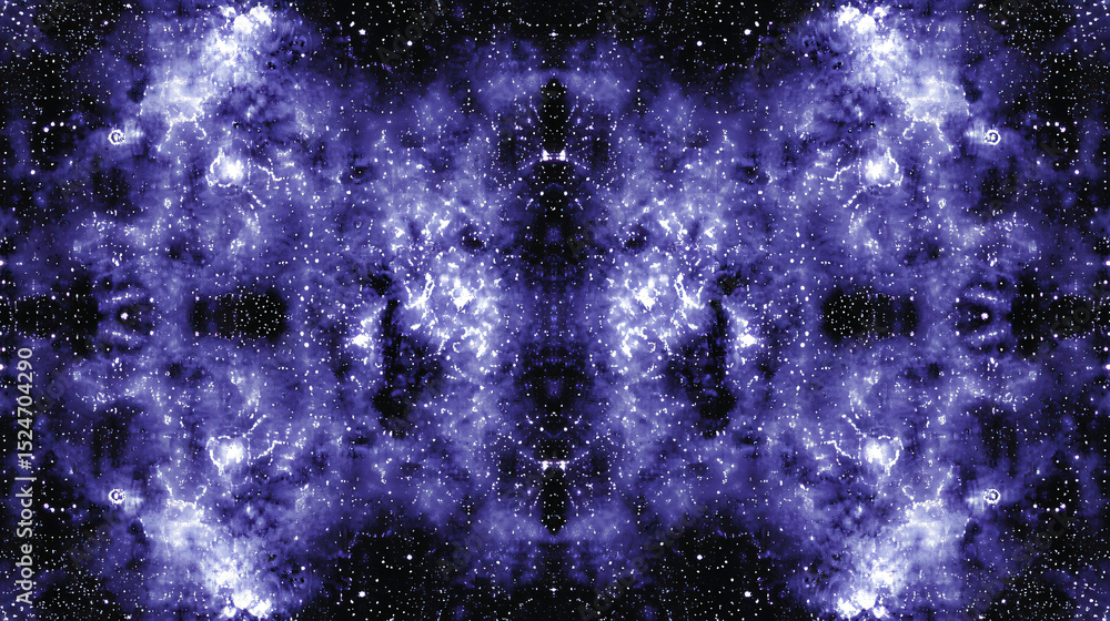 Poster stunning galactic nebula displaying vibrant colors and intricate patterns in the cosmic expanse.