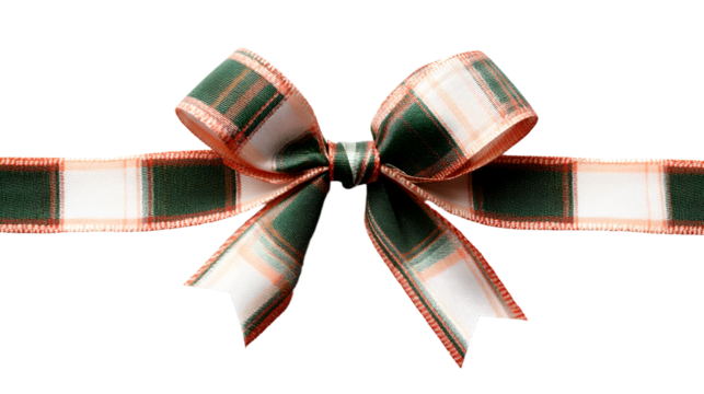 the image showcases a decorative bow with ribbon extending horizontally from its center. the bow is neatly tied with a symmetrical appearance, creating a focal point in the image