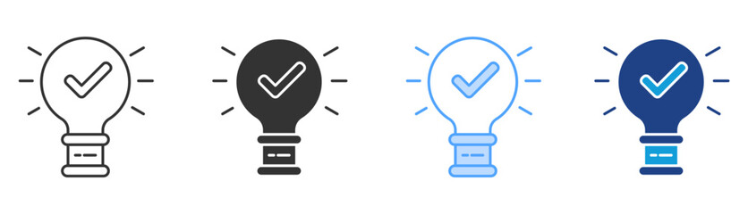 Fototapeta premium Insights Icon Set Multiple Style Collection