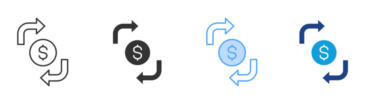 Returns Icon Set Multiple Style Collection