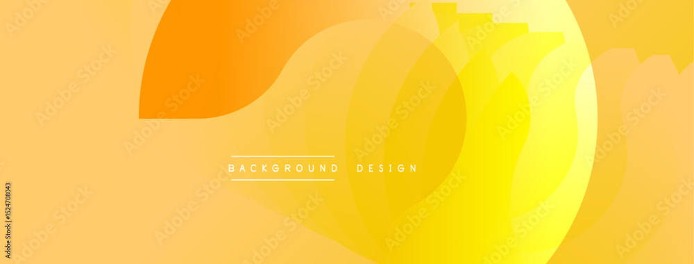 Aufkleber Abstract yellow, orange gradients. Overlapping circles create dynamic visual effect. Modern design suitable for backgrounds, banners.
