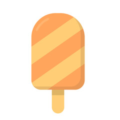 Summer Festival Delicious Orange Striped Ice Cream Popsicle Bar
