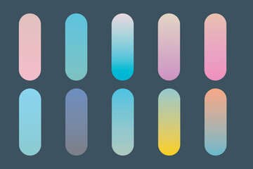 soft gradient set in isolated background collection set