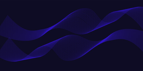 Abstract blue background with flowing lines for futuristic concept. Dynamic waves. vector Eps 10