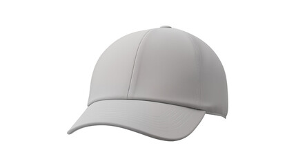 Isolated gray baseball cap on a transparent background studio shot