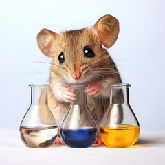 3. How are mice used in educational or science-themed stock images? 