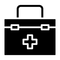 First Aid Kit Vector Glyph Icon Design
