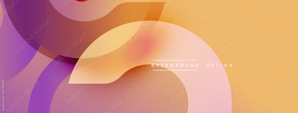 Aufkleber Abstract colorful layers create dynamic background. Soft gradients blend, forming modern visual experience. Minimalist design elements present clean aesthetic.
