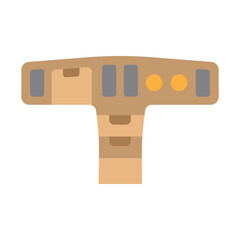 Car Dashboard Vector Flat Icon Design