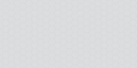 Abstract gray minimal grid square line hexagon polygonal pattern background vector. seamless bright abstract honeycomb background.	