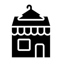 Thrift Shop Vector Glyph Icon Design