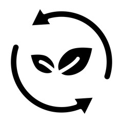 Recyling Vector Glyph Icon Design