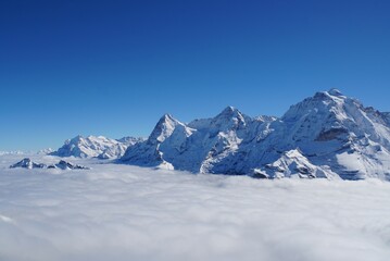 Obraz premium Panoramic view from Birg Station in Switzerland 