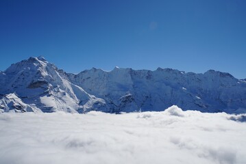 Mt. Jungfrau view from Birg Station in Switzerland	
