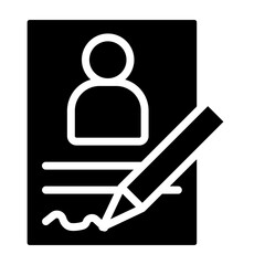 Contracted Vector Glyph Icon Design