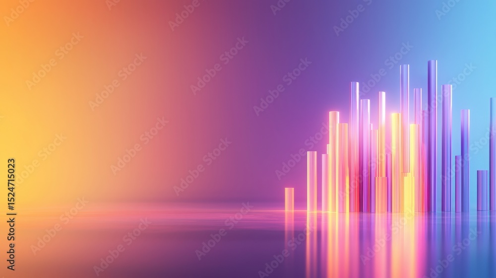 Aufkleber colorful abstract visualization digital art modern environment dynamic composition futuristic concep